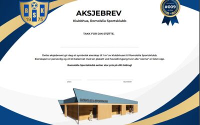 Vil du «eie» 1 m2 av det nye klubbhuset?